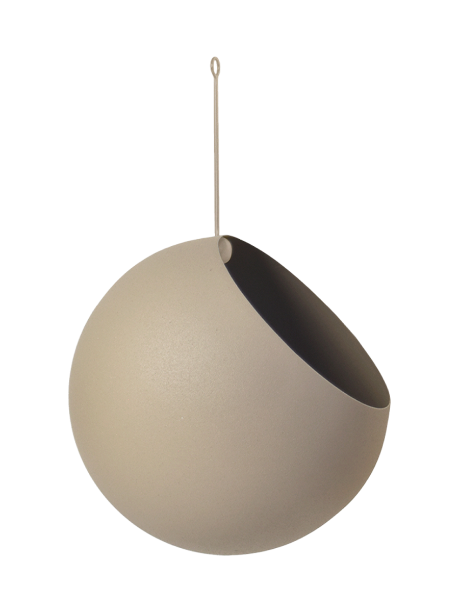 
Portavaso di design sospeso per interni/esterni „Globe“, tortora - Ø 21 x 32 cm