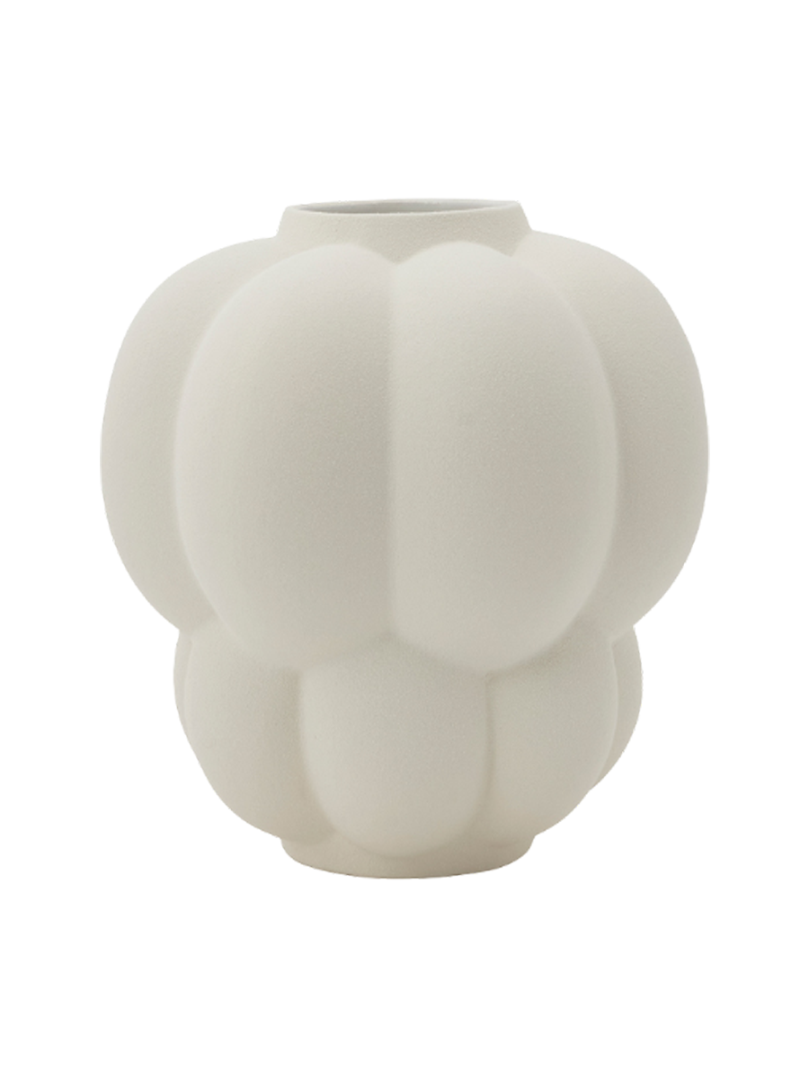 
Hand-blown designer vase "Uva" - Cream - Small