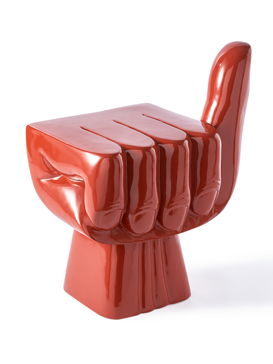 
Design Stuhl & Beistelltisch „First“ - Coral