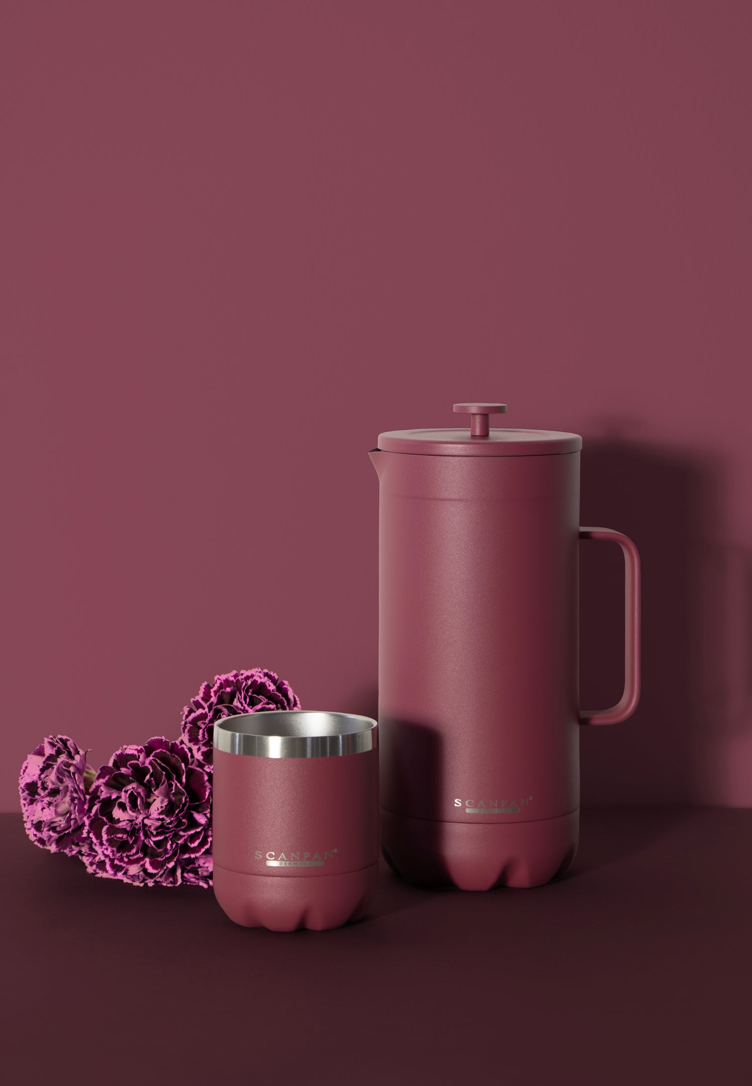 
Cafetière à piston isotherme premium - Rouge persan