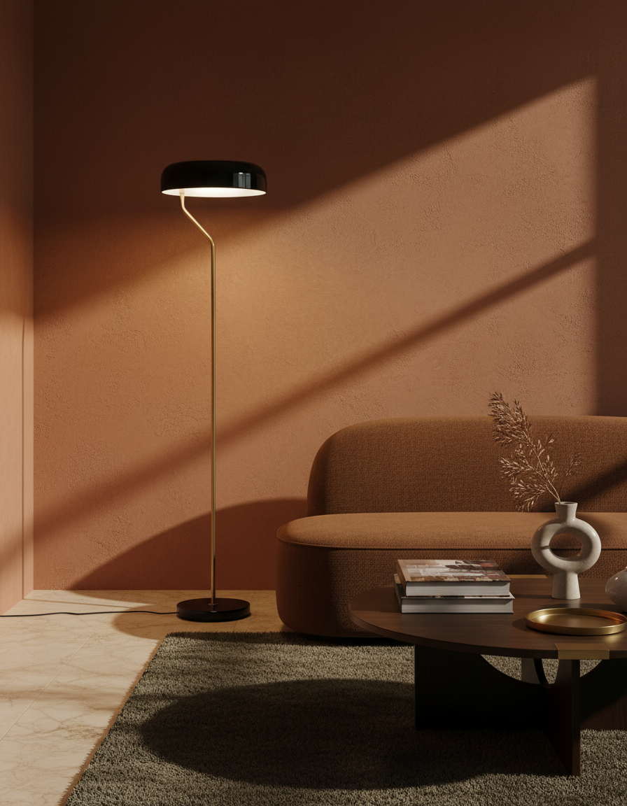 
"Eclipse" Designer Floor Lamp - Black