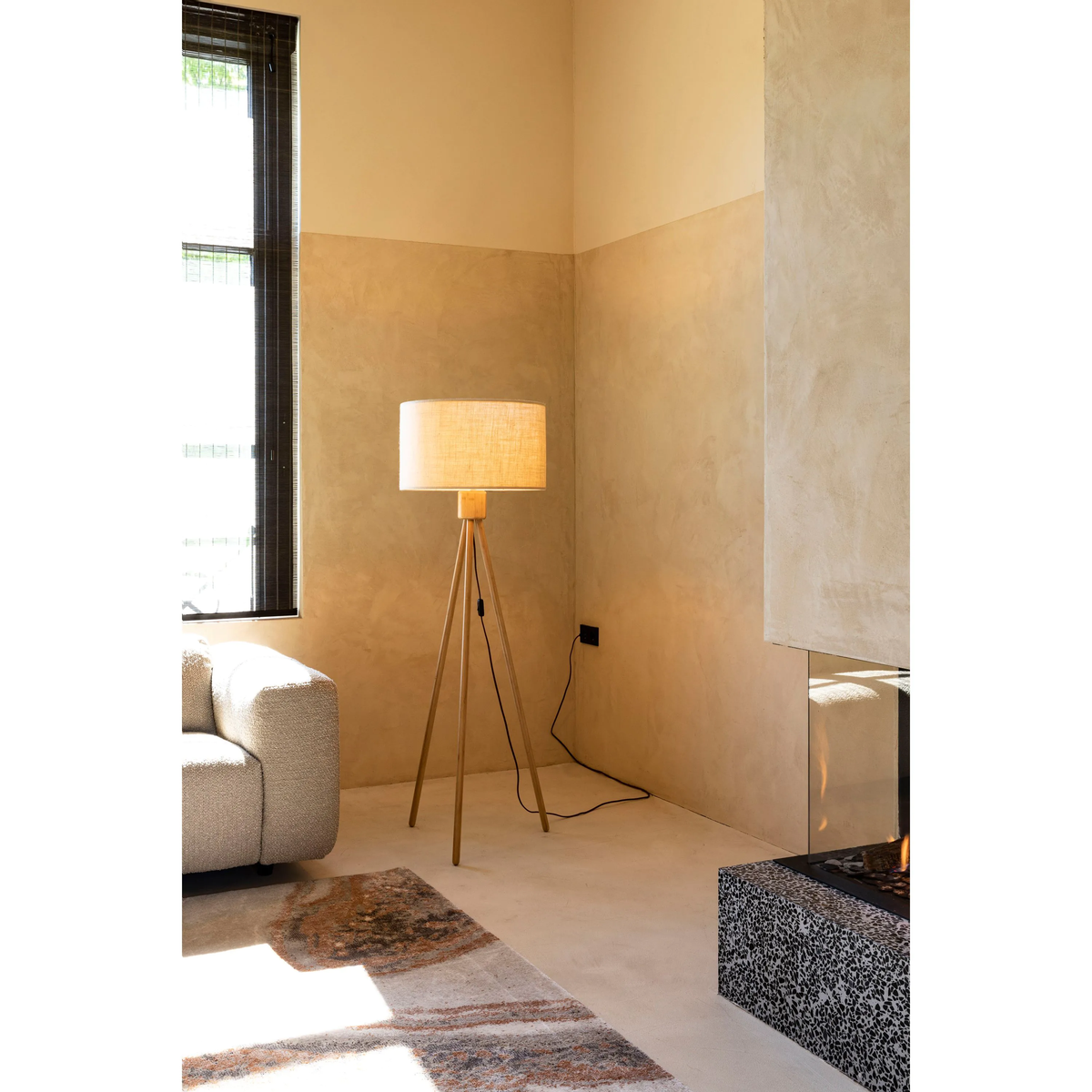 
Lampada da terra di design «Fan Bamboo»