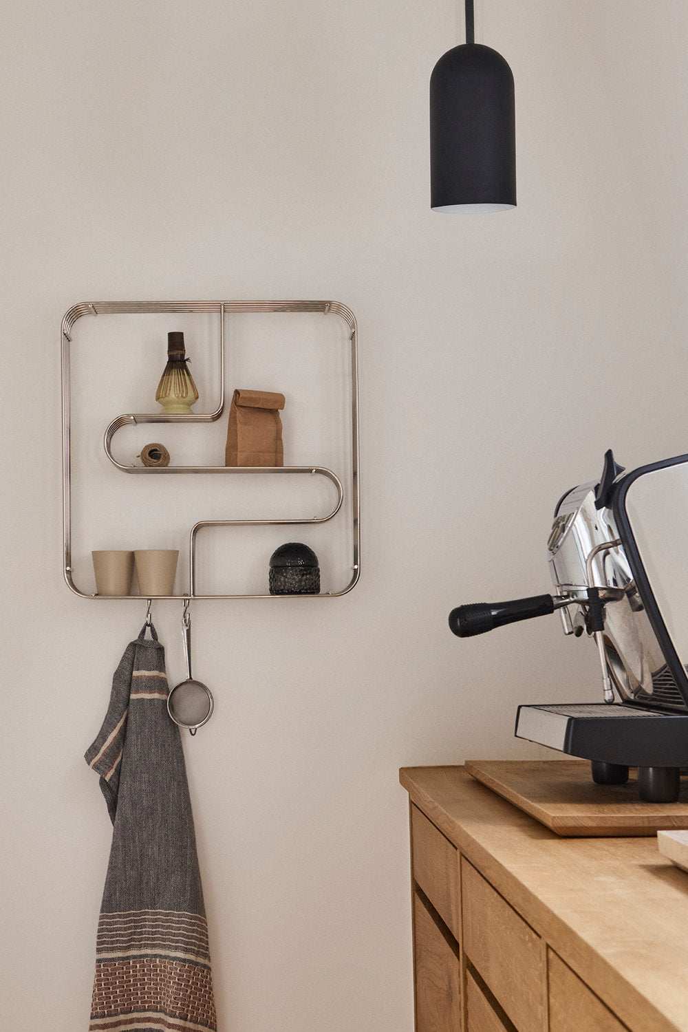 
Étagère murale design « Curva », Small - Argent