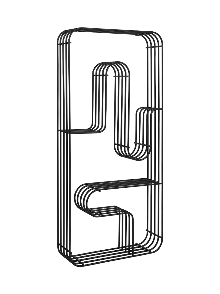 
Étagère murale design « Curva », grande - Noir