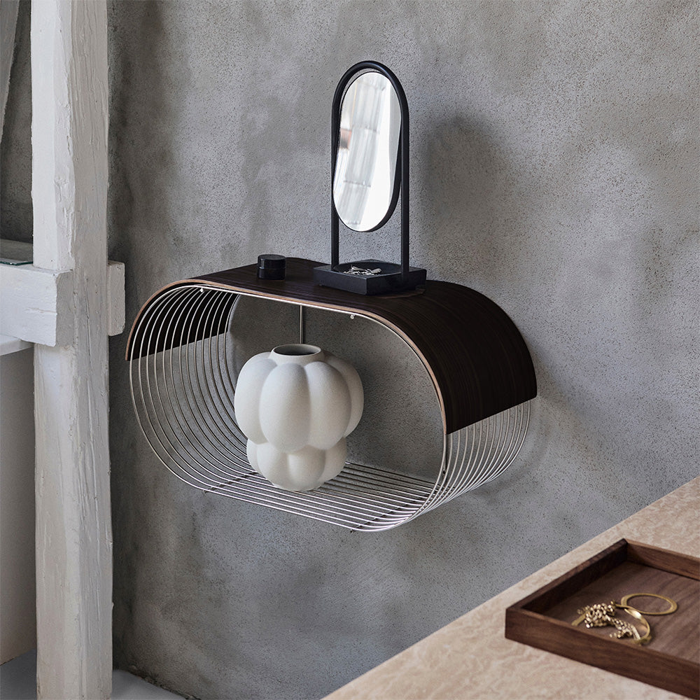 
Wooden Tray "Curva" for the Curva Wall Shelf, Medium - Black