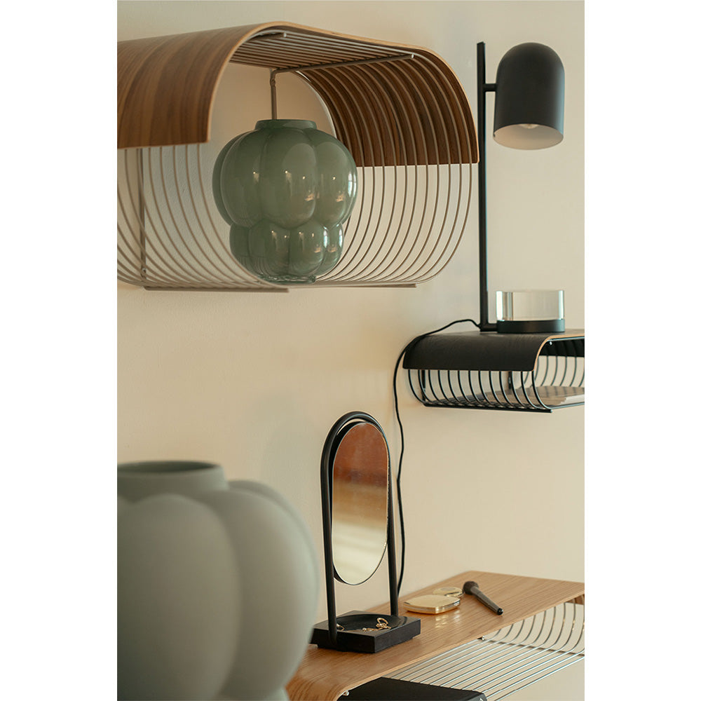 
Wooden tray "Curva" for the Curva wall shelf, Small - Oak