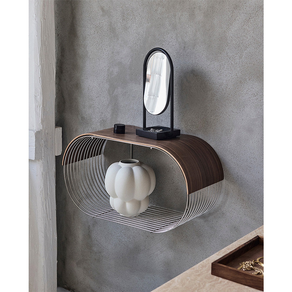
Wooden Tray "Curva" for the Curva Wall Shelf, Medium - Nut tree