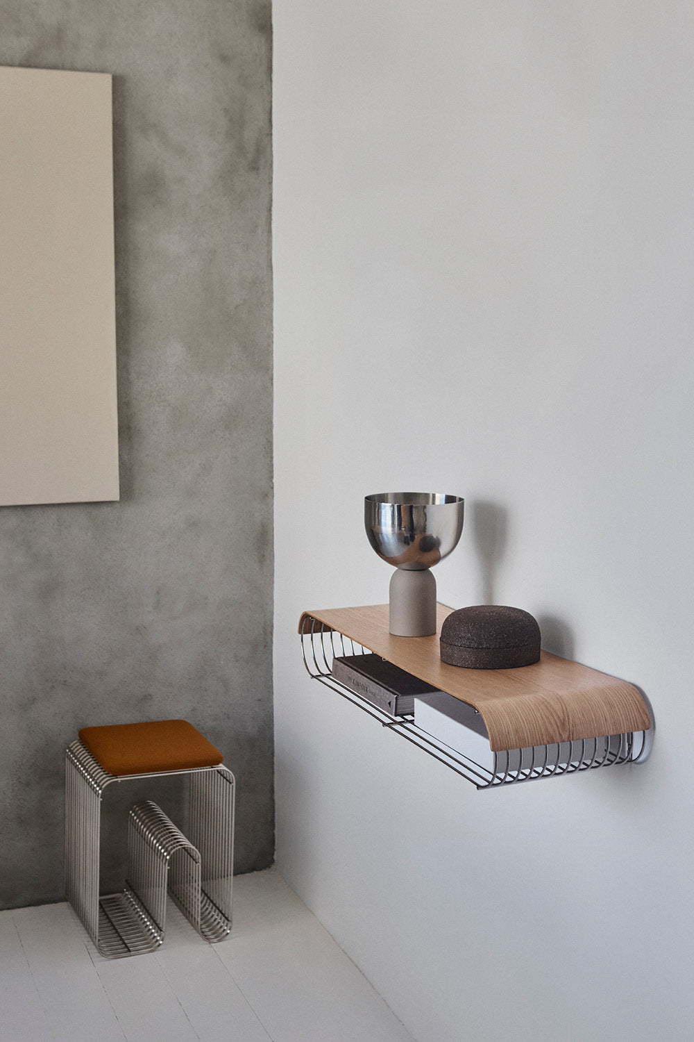 
"Curva" seat cushion for the Curva stool - Amber Bouclé