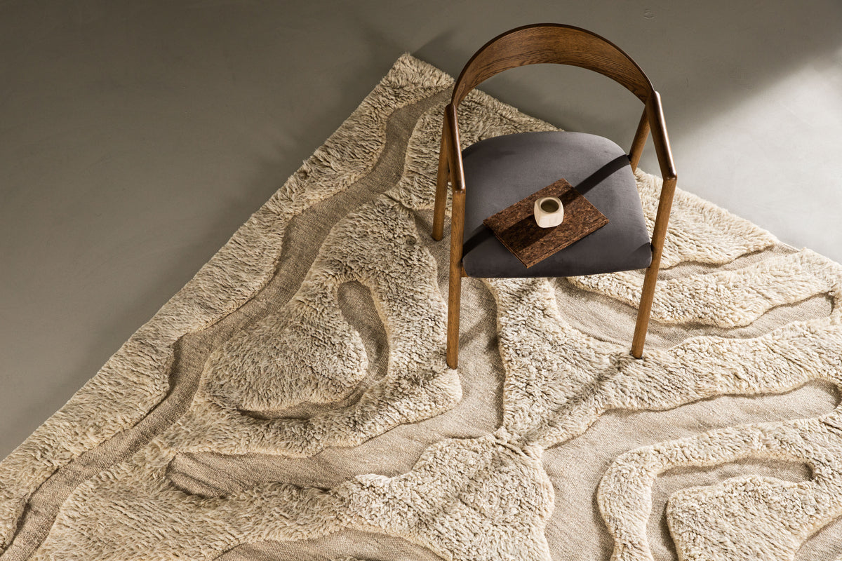 
Hand-Woven Designer Rug "Trondheim" Made of 100% Wool - 400 x 400 cm