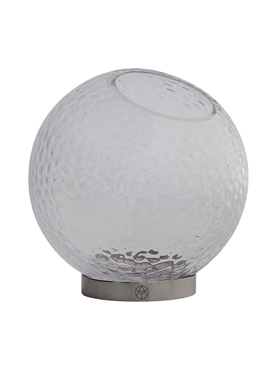 
Vaso di design „Globe Bubbles“ - trasparente/argento - Ø 17cm x H 17 cm