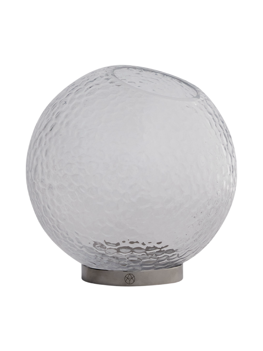 
Vaso di design „Globe Bubbles“ - trasparente/argento - Ø 21 cm x H 21 cm