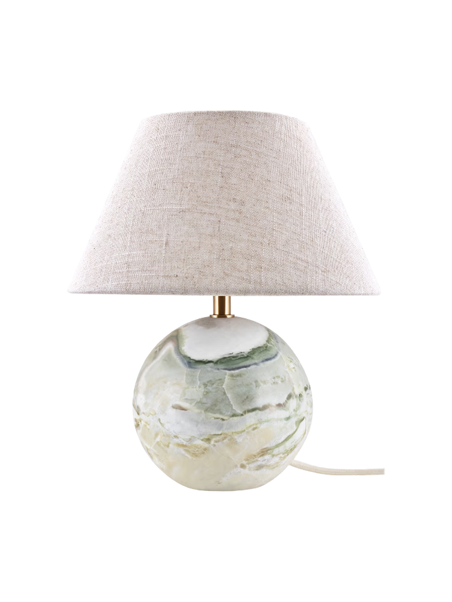 
Marble Design Table Lamp "Castello" Ø 24 x Height 28 cm - Beige/Light Green