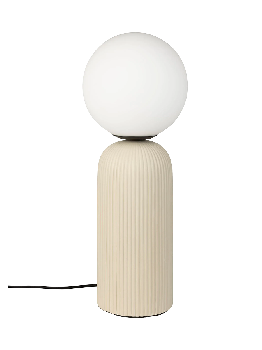 
Lampada da tavolo di design «Dash» con base in ceramica, Ø 20 x 53 cm, beige