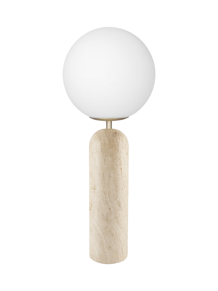 
Grande lampada da tavolo di design „Torrano“ con base in marmo - Travertino