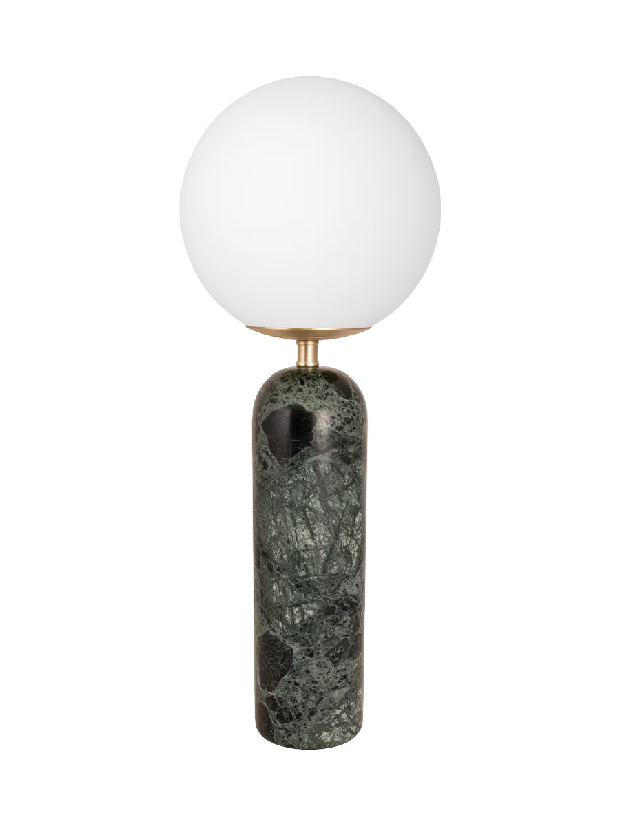 
Grande lampada da tavolo di design „Torrano“ con base in marmo - marmo verde
