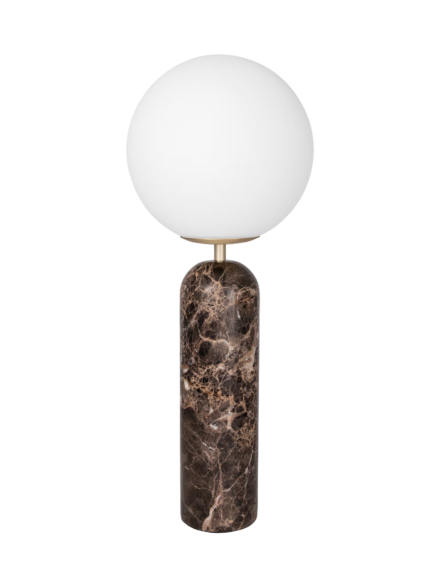 
Grande lampada da tavolo di design „Torrano“ con base in marmo - marmo marrone