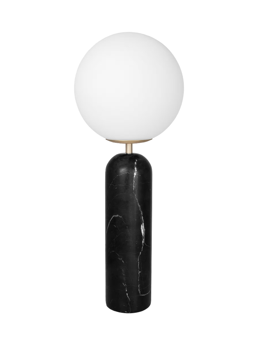 
Grande lampada da tavolo di design „Torrano“ con base in marmo - marmo nero