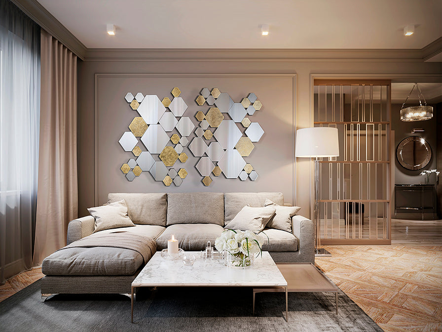 
Grand miroir mural design « Nadia »