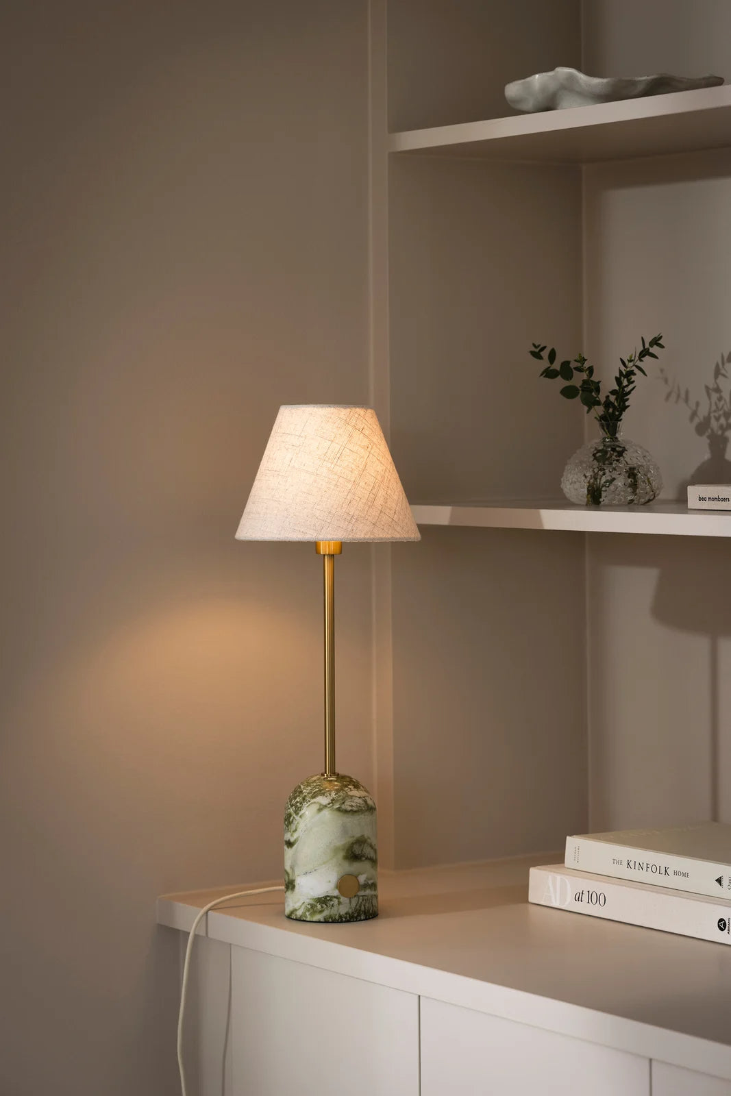 
Marble Design Table Lamp "Gino" - light green marble