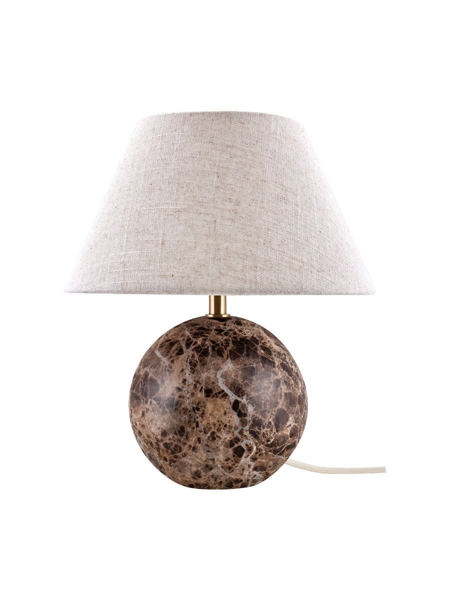 
Lampada da tavolo di design in marmo «Castello» Ø 35 x altezza 38 cm - marmo marrone