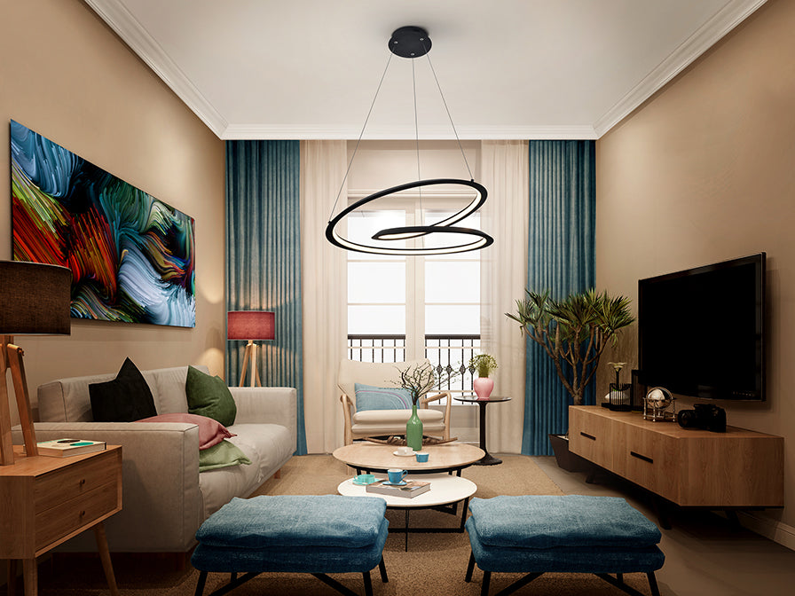 
Suspension LED design à intensité variable « Looping » - Ø 60 cm