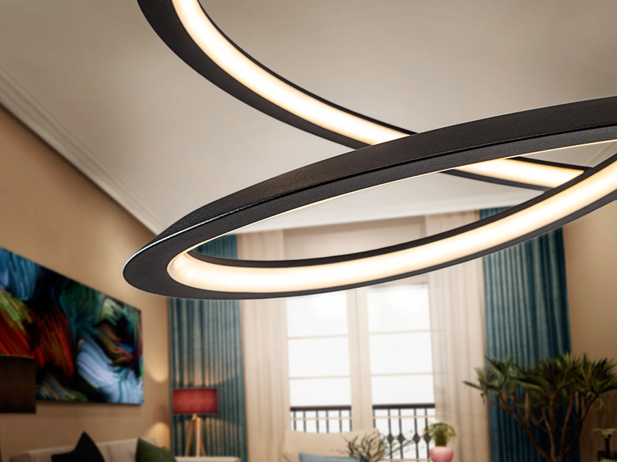 
Suspension LED design à intensité variable « Looping » - Ø 60 cm