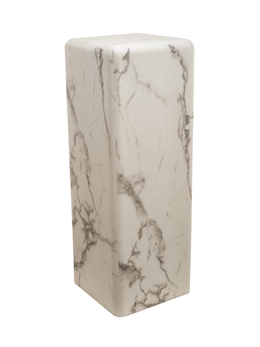 
Designer Decorative & Floral Column "Pillar" - W = 33 x 33 x H 91.4 cm / White Marble
