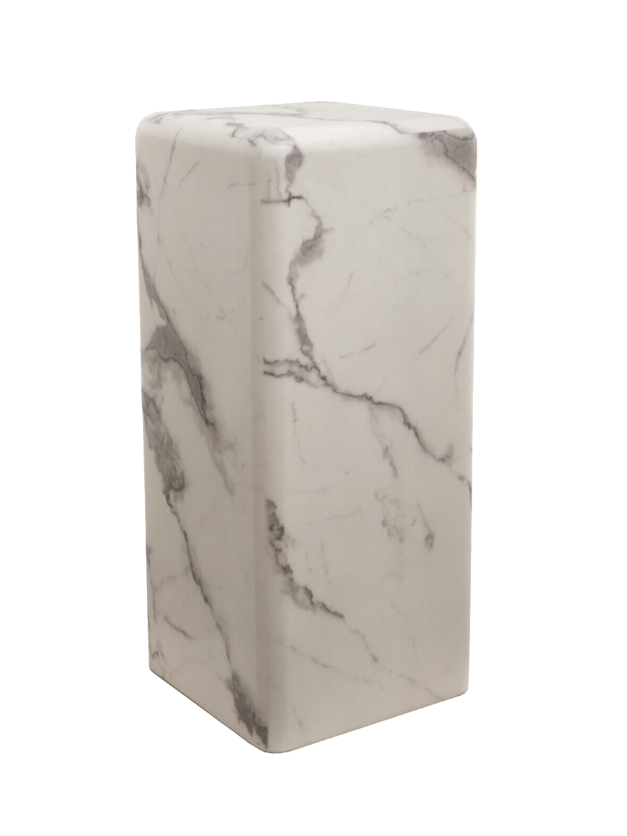 
Designer Decorative & Floral Column "Pillar" - W = 33 x 33 x H 76.2 cm / White Marble