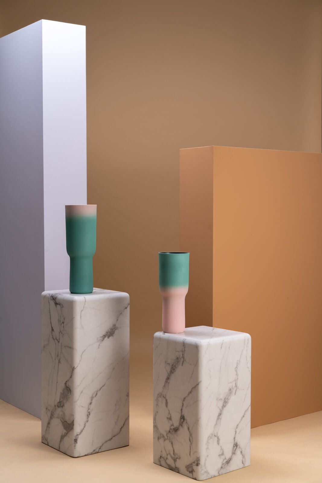 
Designer Decorative & Floral Column "Pillar" - W = 33 x 33 x H 76.2 cm / White Marble