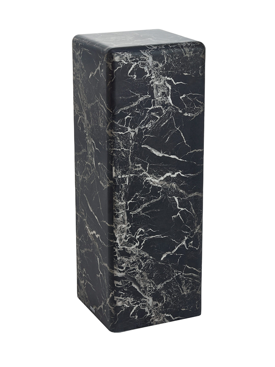 
Designer Decorative & Floral Column "Pillar" - W = 33 x 33 x H 91.4 cm / Black marble