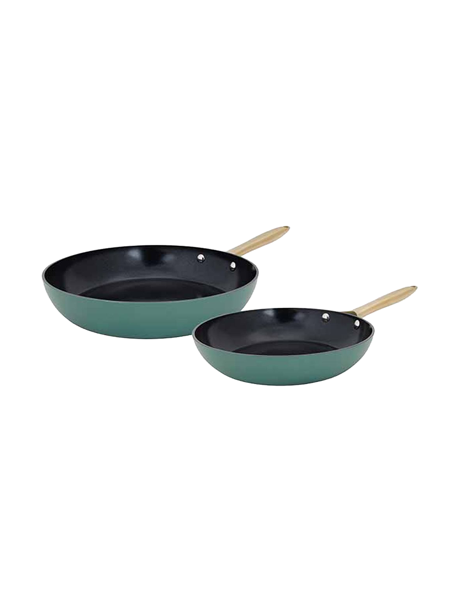 
High-Quality Frying Pan Set "Elegance" - Green & Gold