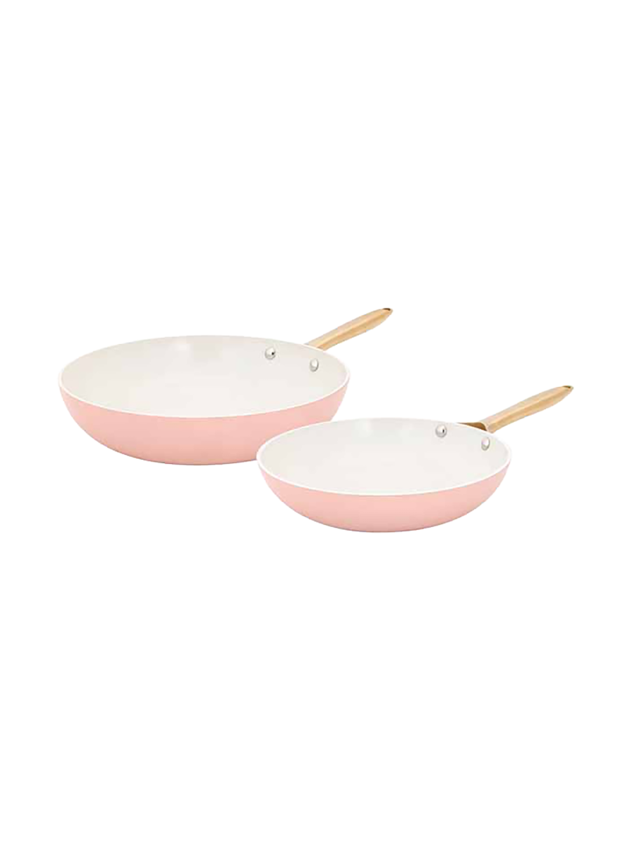 
High-Quality Frying Pan Set "Elegance" - Pink & Gold