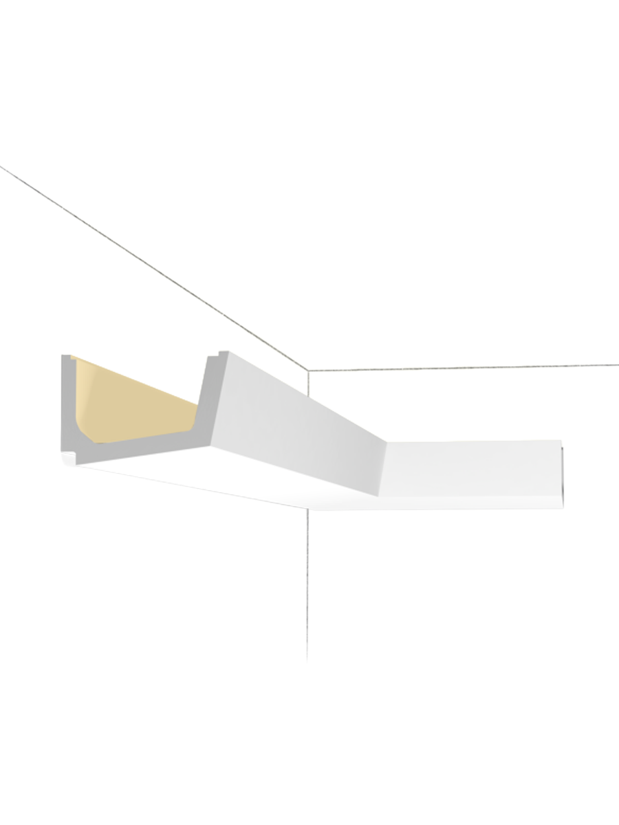 
Profilo decorativo da parete „STRAIGHT C 357“ per illuminazione indiretta - 200 cm