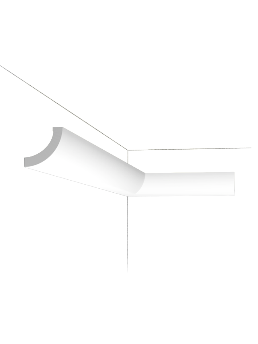 
Profilo decorativo da parete „CURVE C 362“ per illuminazione indiretta - 200 cm