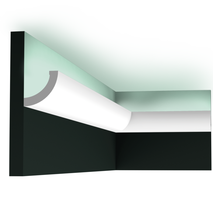 
Profilo decorativo da parete „CURVE C 362“ per illuminazione indiretta - 200 cm