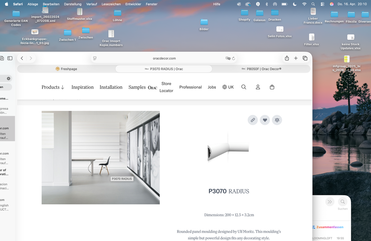 
Listello decorativo da parete «RADIUS P 3070» - 200 cm