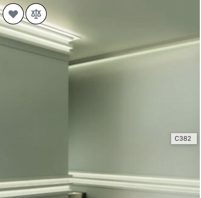 
Profilo decorativo da parete „LINEAR LED C 382 L3“ per illuminazione indiretta - 200 cm