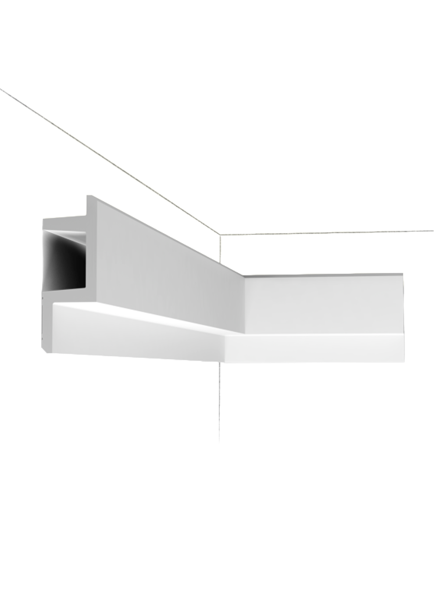 
Profilo decorativo da parete „LINEAR LED C 383 L3“ per illuminazione indiretta - 200 cm