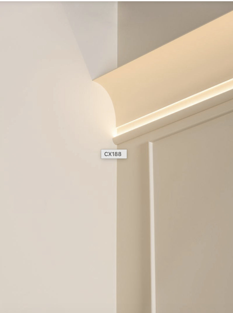 
Profilo decorativo da parete „CX 188“ per illuminazione indiretta - 200 cm