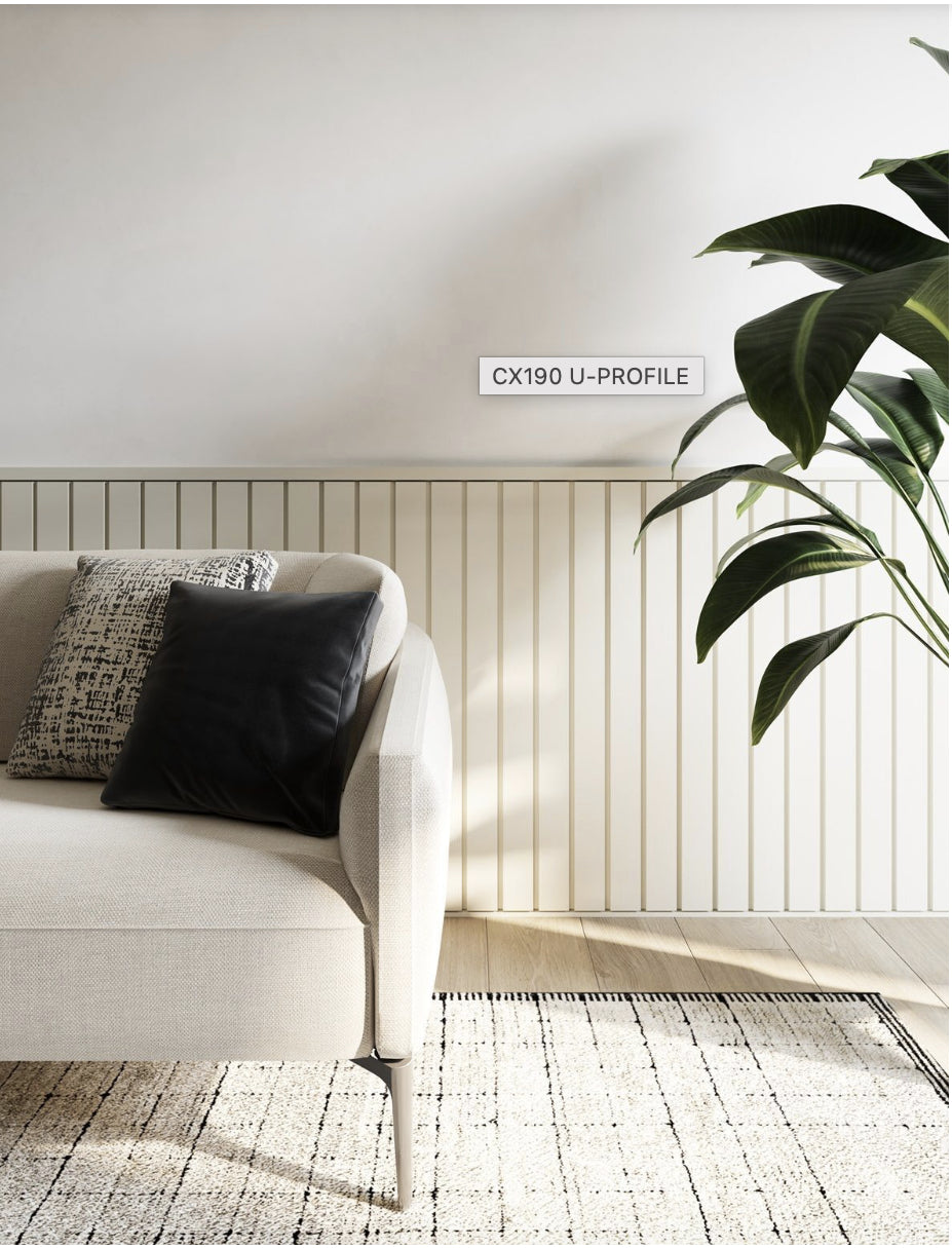 
Battiscopa decorativo „Profilo a U CX 190“ - 200 cm