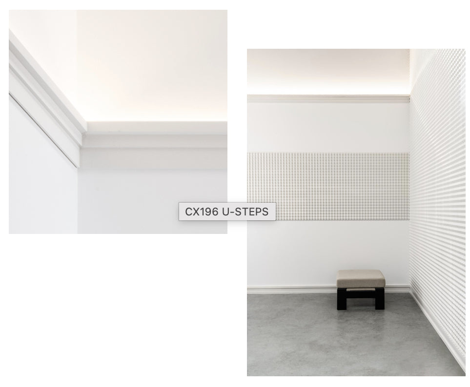 
Battiscopa decorativo „Profilo a U CX 196“ - 200 cm