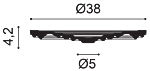 
Wall and Ceiling Decorative Element "R 08" - Ø 38 cm