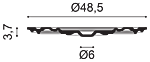 
Wand- und Deckenzierelement „R 09“ - Ø 48.5 cm