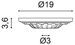 
Elemento decorativo da parete e soffitto „R 11“ - Ø 19 cm