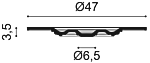 
Wall and Ceiling Decorative Element "R 17" - Ø 47 cm