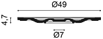 
Wall and ceiling decorative element "R 18" - Ø 49 cm