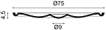 
Elemento decorativo da parete e soffitto „R 27“ - Ø 75 cm