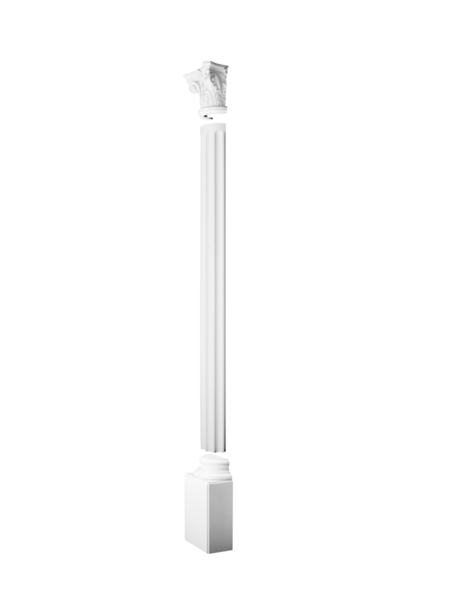 
Wandzierelement Fusssockel für halbe Säule „K 1131“ - 57.5 cm