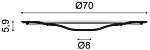 
Wall and Ceiling Decorative Element "R 73" - Ø 70 cm