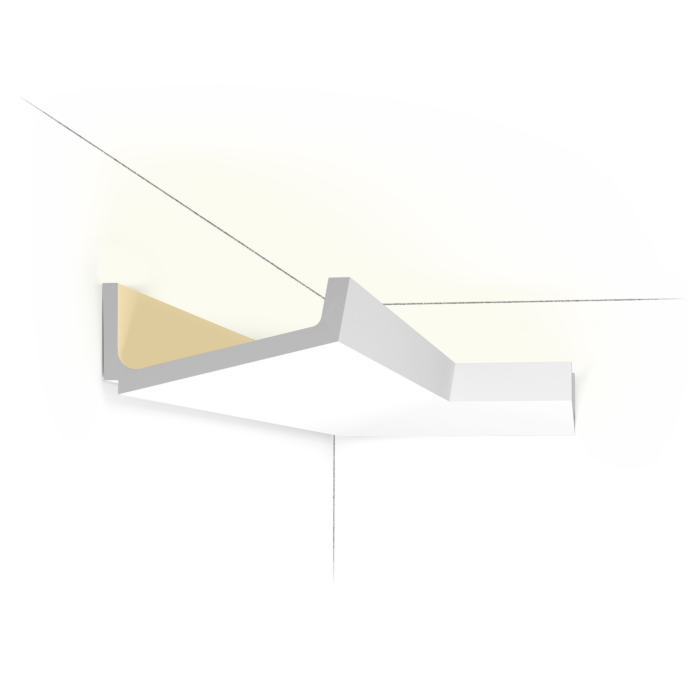 
Profilo decorativo da parete „FLAT C 352“ per illuminazione indiretta - 200 cm